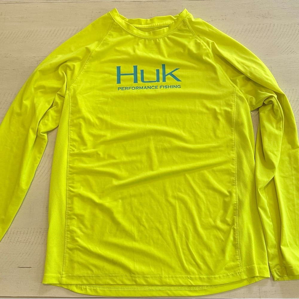 Huk Long Sleeve Yellow Performance Tee